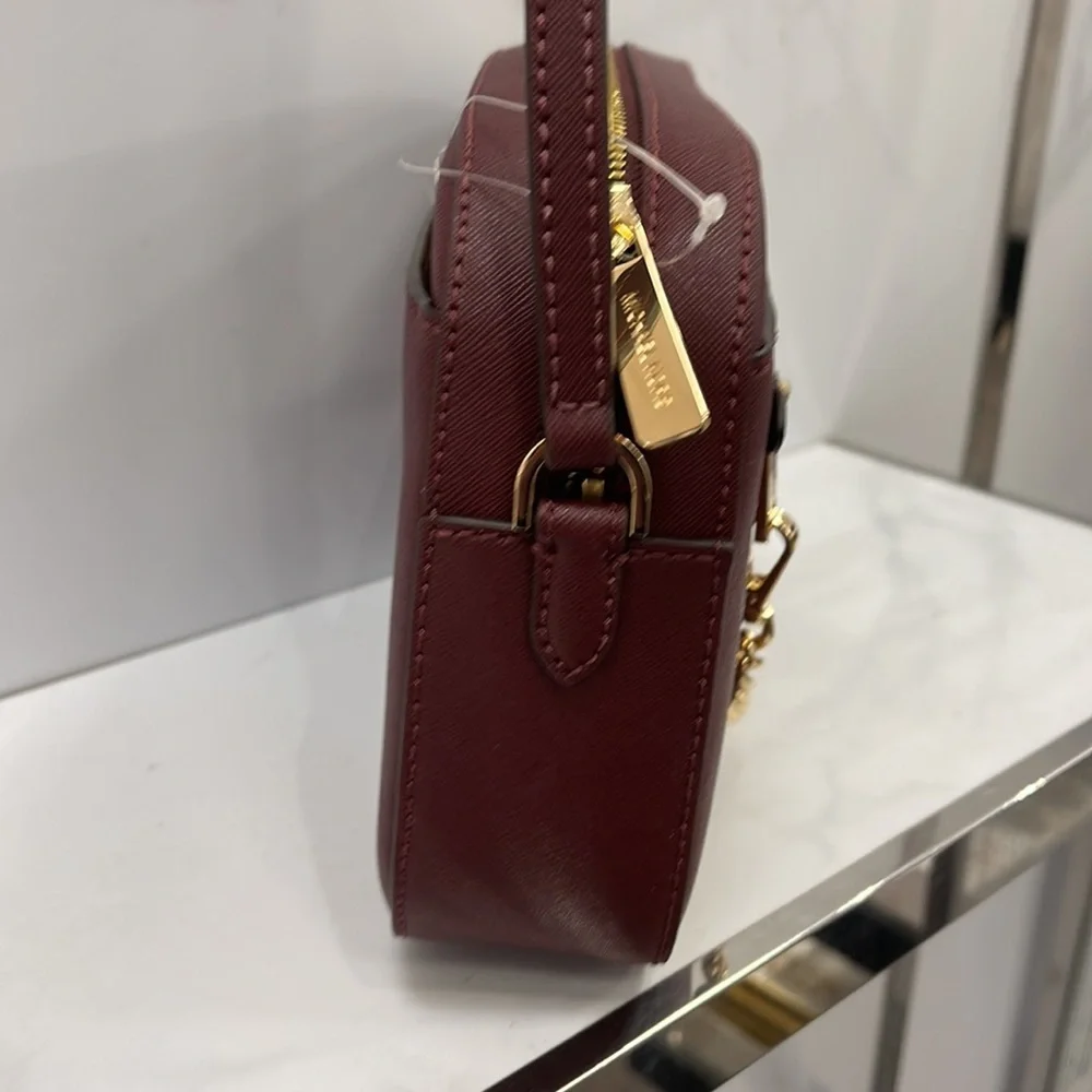 Michael Kors Jet Set Item Large East West Zip Chain Crossbody Bordeaux